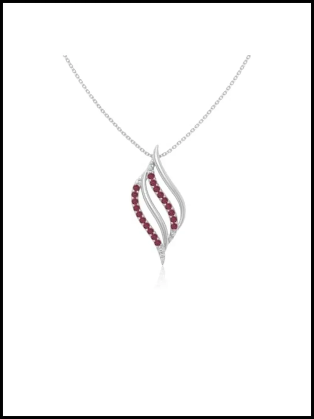 Natural Gemstone Flame Shape Pendant Necklace Sterling Silver 18k Yellow Rose